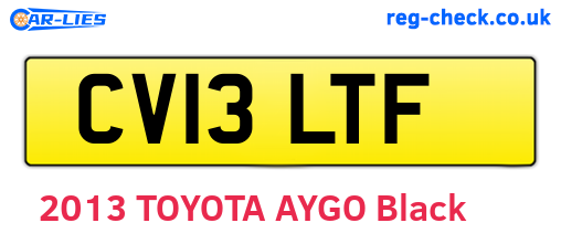CV13LTF are the vehicle registration plates.