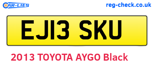 EJ13SKU are the vehicle registration plates.