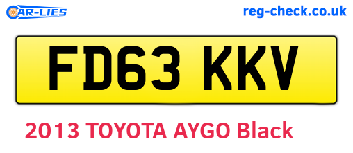 FD63KKV are the vehicle registration plates.