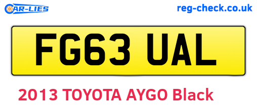 FG63UAL are the vehicle registration plates.