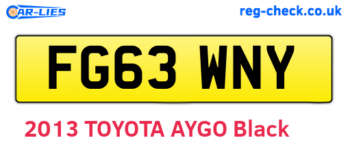 FG63WNY are the vehicle registration plates.