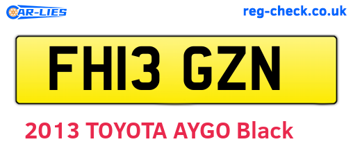 FH13GZN are the vehicle registration plates.