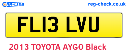 FL13LVU are the vehicle registration plates.