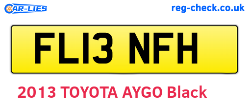 FL13NFH are the vehicle registration plates.