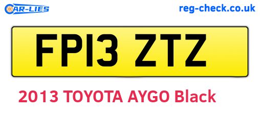 FP13ZTZ are the vehicle registration plates.
