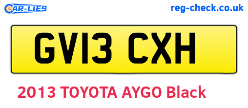 GV13CXH are the vehicle registration plates.