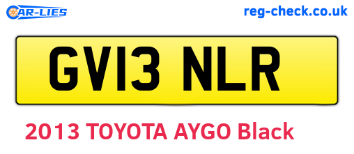 GV13NLR are the vehicle registration plates.