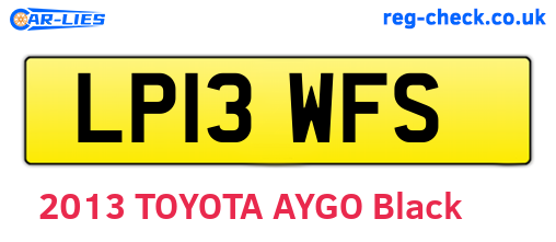 LP13WFS are the vehicle registration plates.