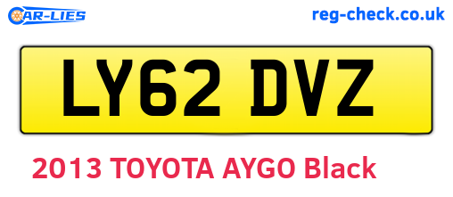 LY62DVZ are the vehicle registration plates.