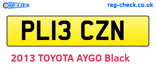 PL13CZN are the vehicle registration plates.