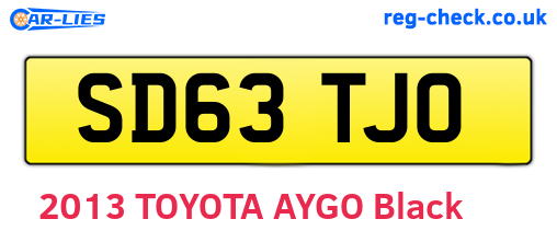 SD63TJO are the vehicle registration plates.