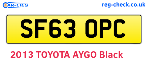 SF63OPC are the vehicle registration plates.