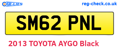 SM62PNL are the vehicle registration plates.