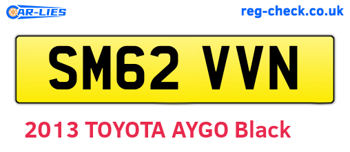 SM62VVN are the vehicle registration plates.