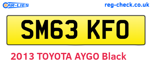 SM63KFO are the vehicle registration plates.