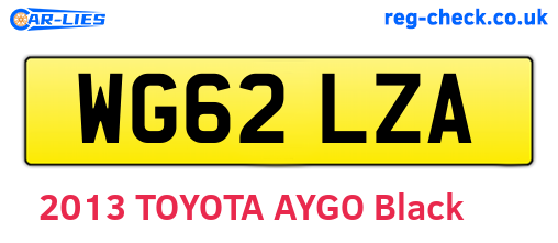 WG62LZA are the vehicle registration plates.