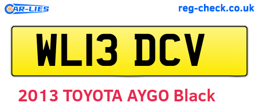 WL13DCV are the vehicle registration plates.