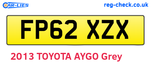FP62XZX are the vehicle registration plates.