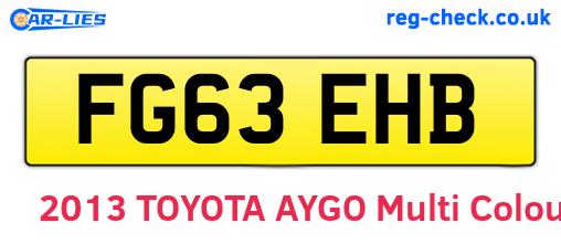FG63EHB are the vehicle registration plates.