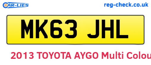 MK63JHL are the vehicle registration plates.