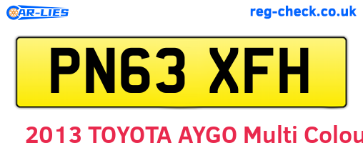 PN63XFH are the vehicle registration plates.