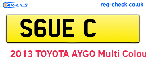 S6UEC are the vehicle registration plates.