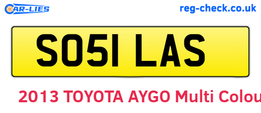 SO51LAS are the vehicle registration plates.