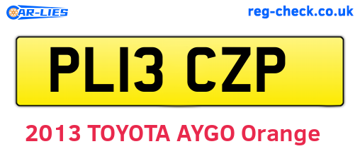 PL13CZP are the vehicle registration plates.