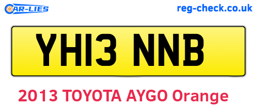 YH13NNB are the vehicle registration plates.