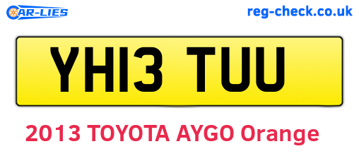 YH13TUU are the vehicle registration plates.