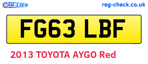 FG63LBF are the vehicle registration plates.