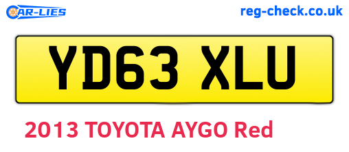 YD63XLU are the vehicle registration plates.
