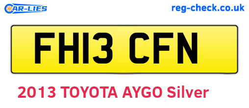 FH13CFN are the vehicle registration plates.