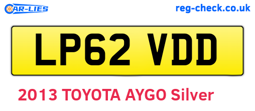 LP62VDD are the vehicle registration plates.