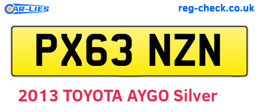 PX63NZN are the vehicle registration plates.