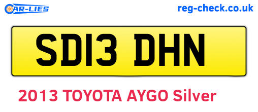 SD13DHN are the vehicle registration plates.