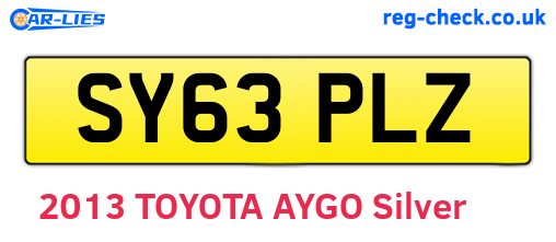 SY63PLZ are the vehicle registration plates.