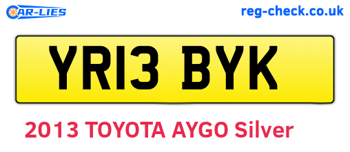 YR13BYK are the vehicle registration plates.