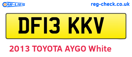 DF13KKV are the vehicle registration plates.