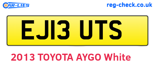 EJ13UTS are the vehicle registration plates.