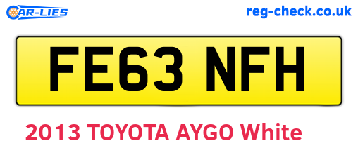 FE63NFH are the vehicle registration plates.