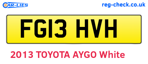 FG13HVH are the vehicle registration plates.