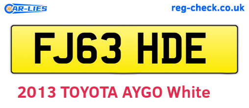 FJ63HDE are the vehicle registration plates.