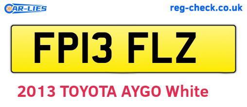 FP13FLZ are the vehicle registration plates.