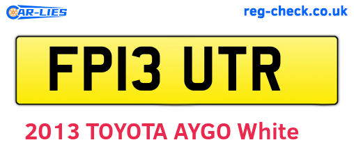 FP13UTR are the vehicle registration plates.