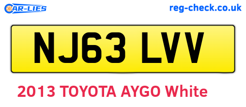 NJ63LVV are the vehicle registration plates.