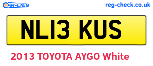 NL13KUS are the vehicle registration plates.