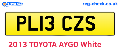 PL13CZS are the vehicle registration plates.