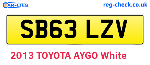 SB63LZV are the vehicle registration plates.