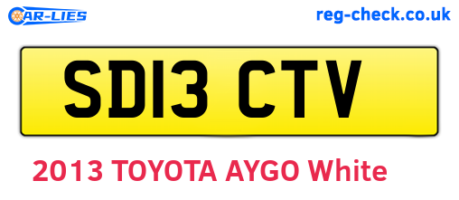 SD13CTV are the vehicle registration plates.